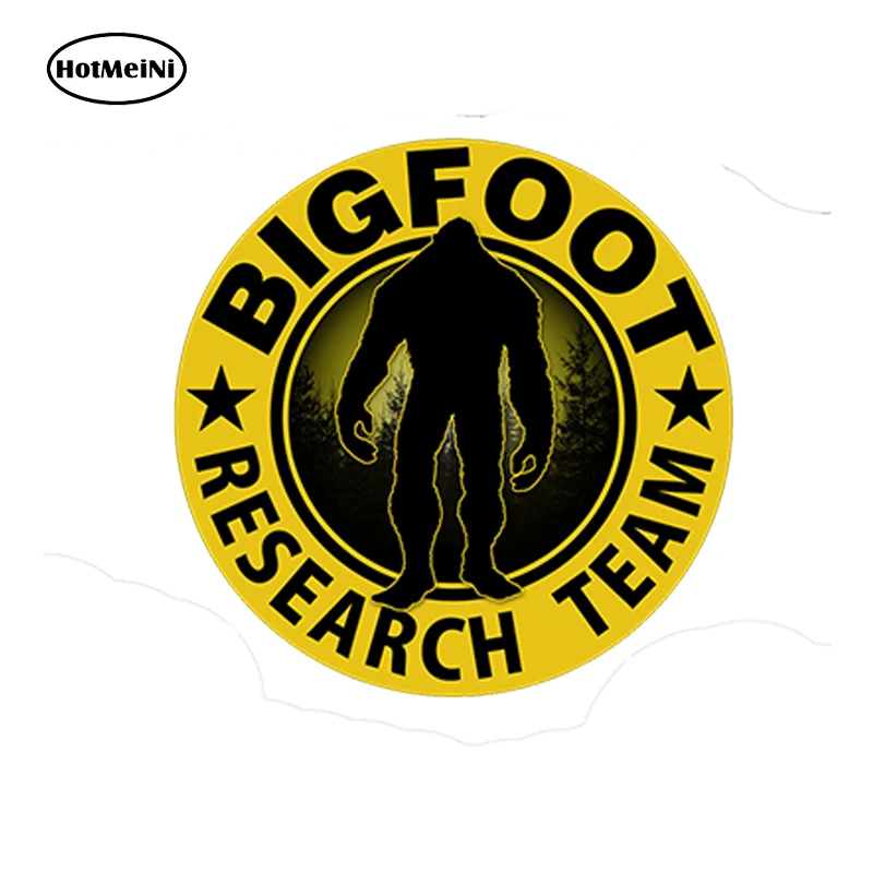 Стикер HotMeiNi для стайлинга автомобиля, желтая наклейка Bigfoot Research Team, виниловая наклейка на бампер грузовика, водонепроницаемая 13x13 см