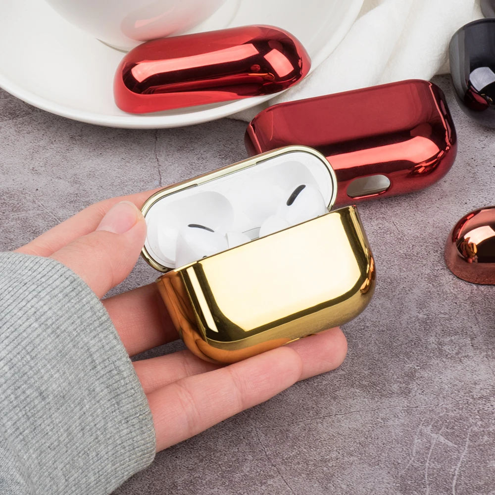 

Модный чехол для наушников для AirPod Pro, Жесткий ПК с гальваническим покрытием, защитный чехол для наушников, зарядная коробка для Apple Airpods 3, ак...