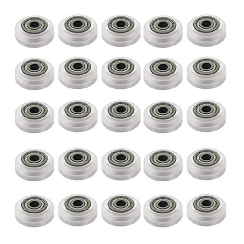 

25Pcs 3D Printer Transparent POM Wheel Plastic Pulley Linear Bearing for Creality CR-10 S5 Ender 3 Pro Printer