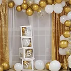 Коробки для воздушных шаров на первый день рождения, украшения для вечеринки, воздушные шары на 1-й день рождения, блоки, декор с одной буквой, для мальчиков и девочек, декор для детского праздника