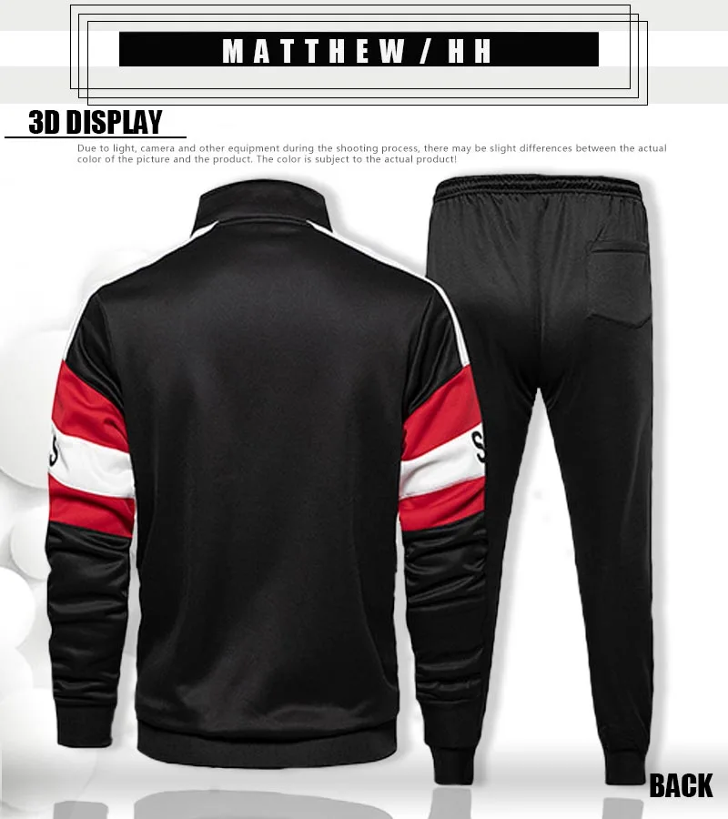 

2020 MATTHEW/HH Autumn and winter men's sports suit leisure suit long sleeve top and trousers comfortable suit H006
