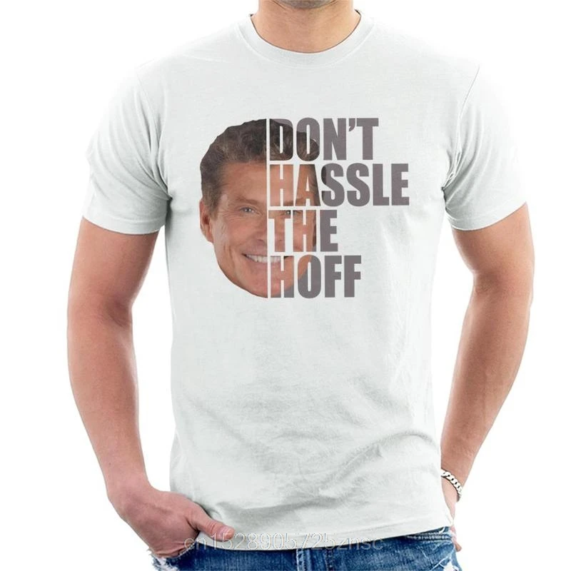 

Printed camiseta David Hasslehoff Half Head Text Men's T-Shirt masculina women camiseta