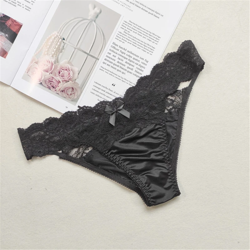 

Sexy Lace Ladies Underwear Lace V-Waist Sexy and Charming Elegant Briefs Lace Hollow Comfortable Breathable Seamless Briefs