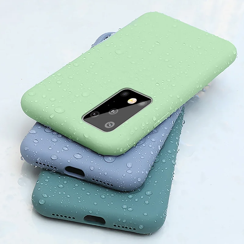 Чехол из жидкого силикона для Samsung Galaxy A10 A20 A30 A40 A50 A60 A70 A80 A90 A11 A31 A51 A6 A71 A91 A81 яркого