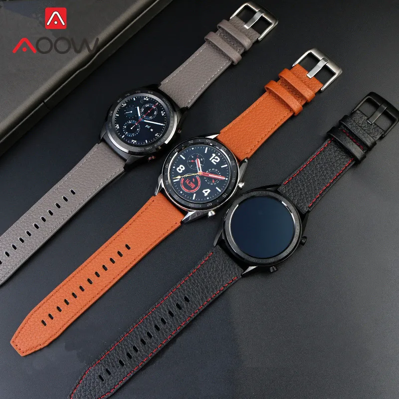 Ремешок из натуральной коровьей кожи 22 мм мужской спортивный сменный Браслет для