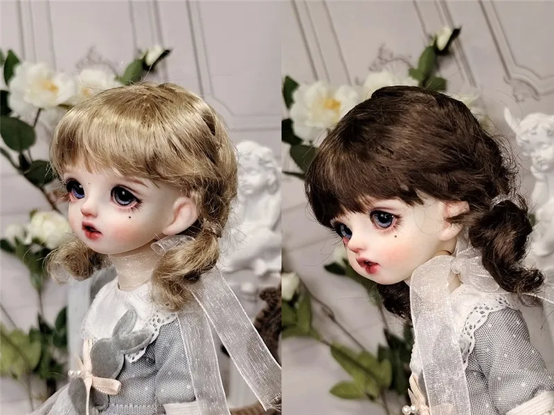BJD подходит для 1/6 размеров ретро принцессы ложный мохер двойная оплетка Мини