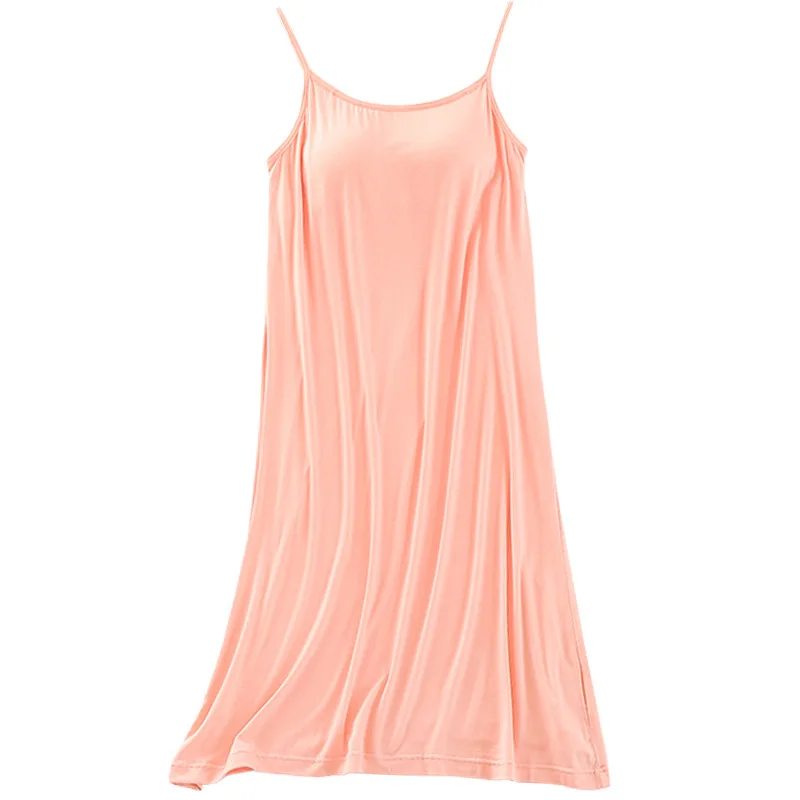 

Summer modal ladies nightdress with chest pad vest skirt comfortable home skirt female suspender skirt sleep wear nightgown