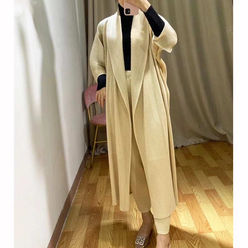 Changpleat весна и осень толстый Женский Тренч miyak плиссированные модные классические