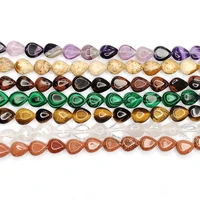 natural stone beads drop shaped flat shaped malachite tiger eye stone agate loose stone beads jewelry diy bracelet necklace