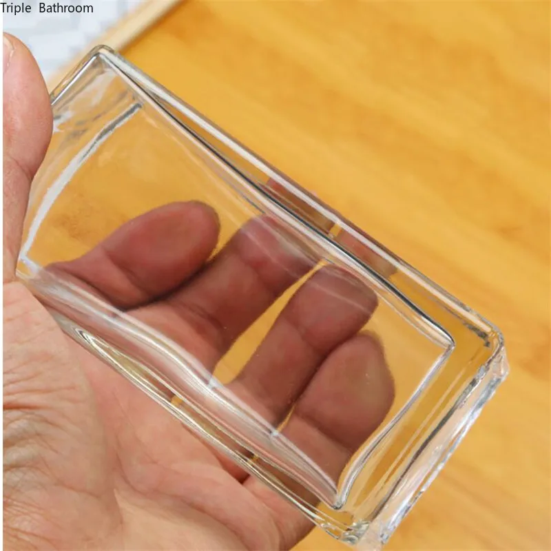 Прозрачный стеклянный диспенсер для жидкого мыла в ванной комнате|Переносные