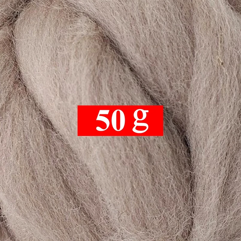 

50g Wool Roving for Wool Felting Kit 19 Microns Superfine Merino Wool Natural Wool Sheep Wool for Dry Wet Felting (Color 04)