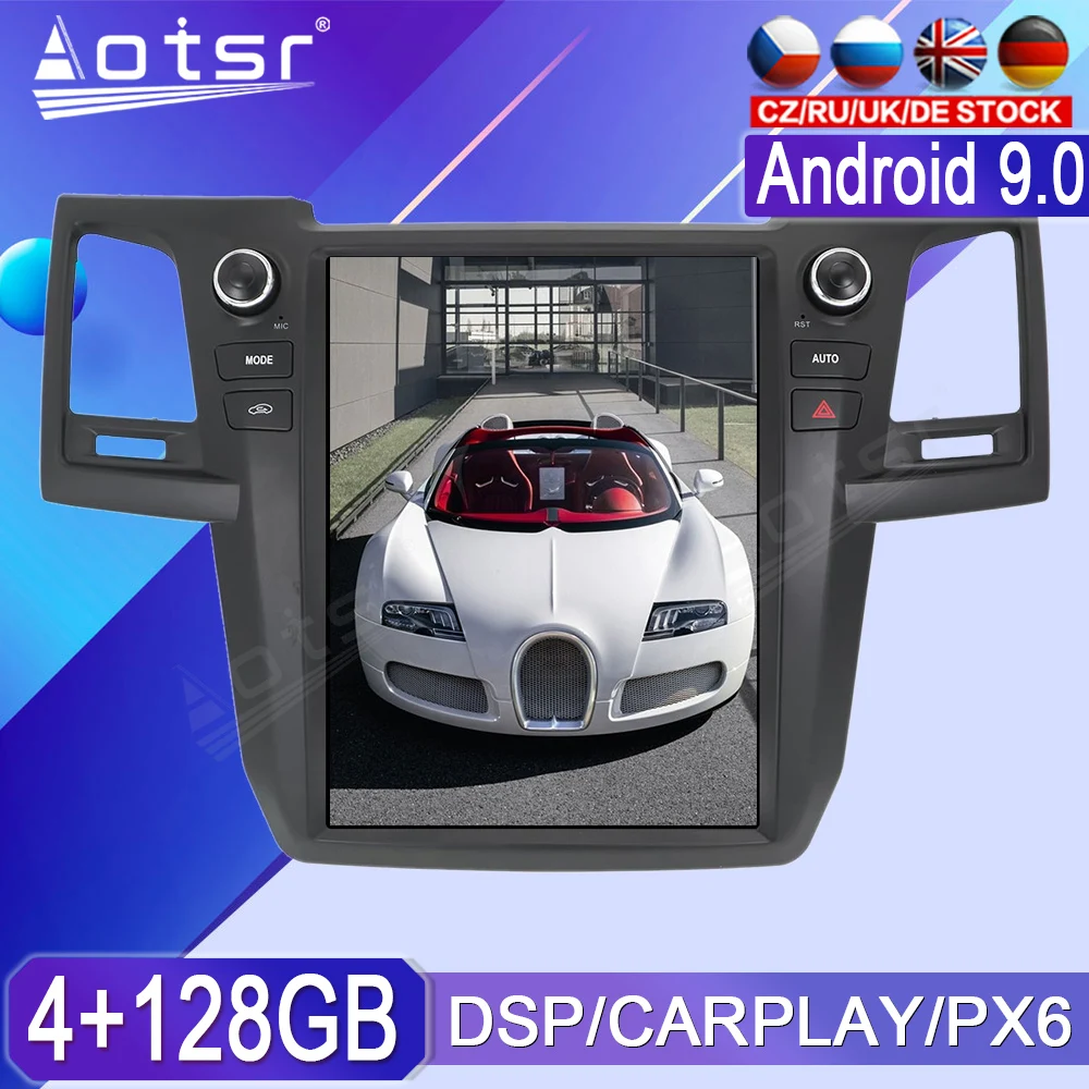 128G для Toyota Fortuner Hilux Android радио-магнитофон 2005-2015 Автомобильный мультимедийный