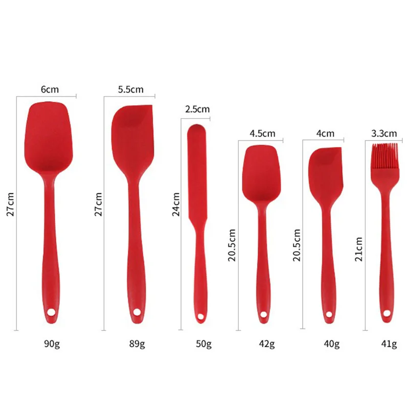 

6 шт., силиконовые антипригарные шпатели для кухни