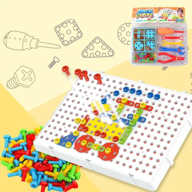 

Детская дрель винт гайка головоломка игрушки блоки ролевой инструмент 3D разборка электрический набор головоломка образовательный дропшип...