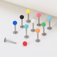 10pc colorful acrylic labret monroe lip ring bar tragus helix ear stud barbell cartilage earring daith piercing body jewelry 16g