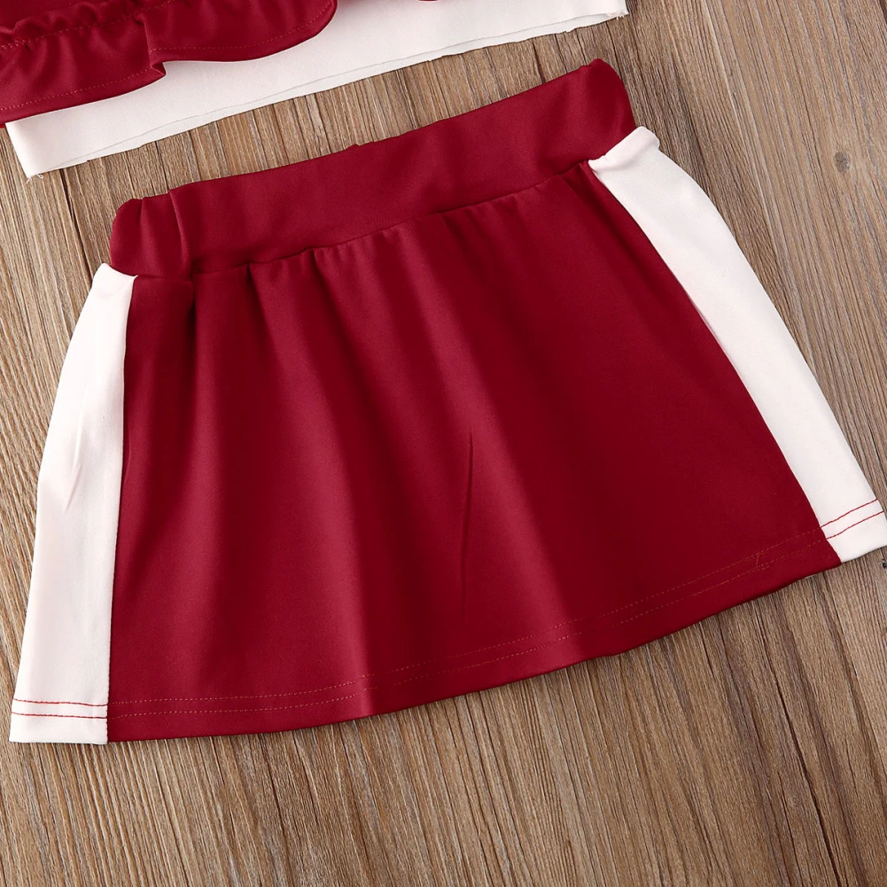 

Girl Clothes 2020 Summer Kids Baby Girl Clothes Sleeveless Vest Ruffle Tops +Tutu Skirt 2pcs Outfit Size 1-5Y