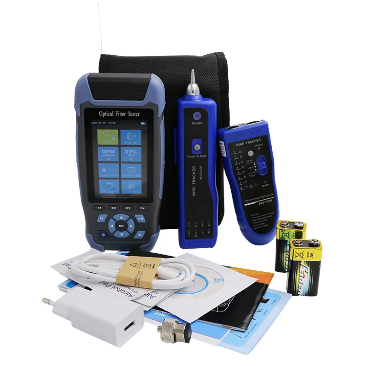 Mini-Pro волоконно-оптический рефлектометр с 9 функциями VFL OLS OPM карта событий