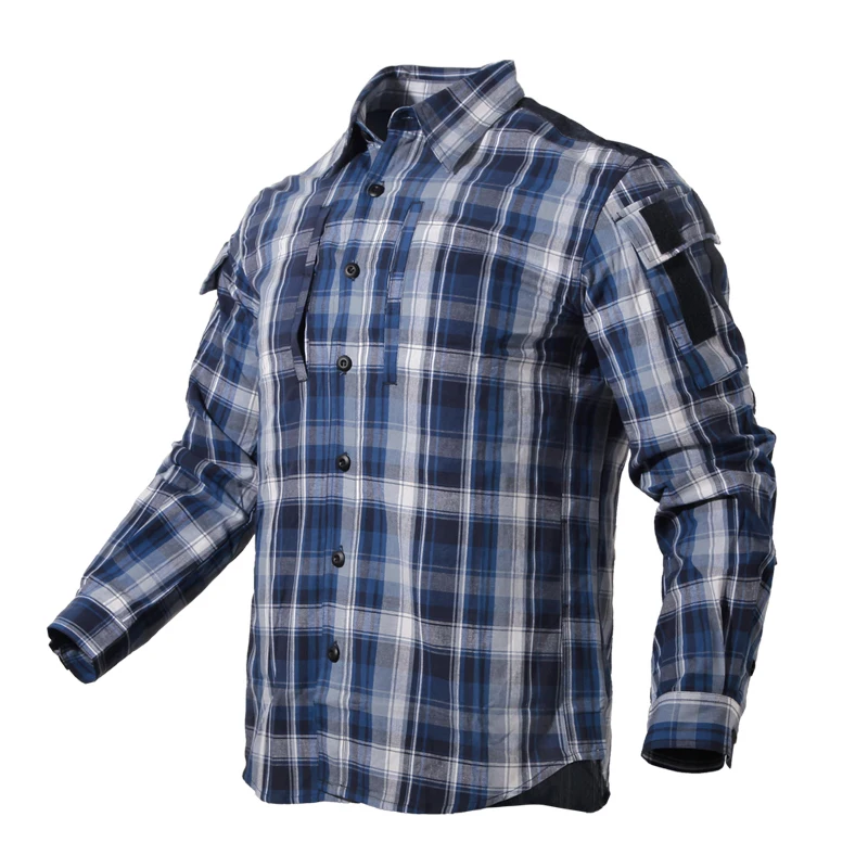 

2019 New ManTactical Plaid Shirt Checked Shirt 4 optional colors