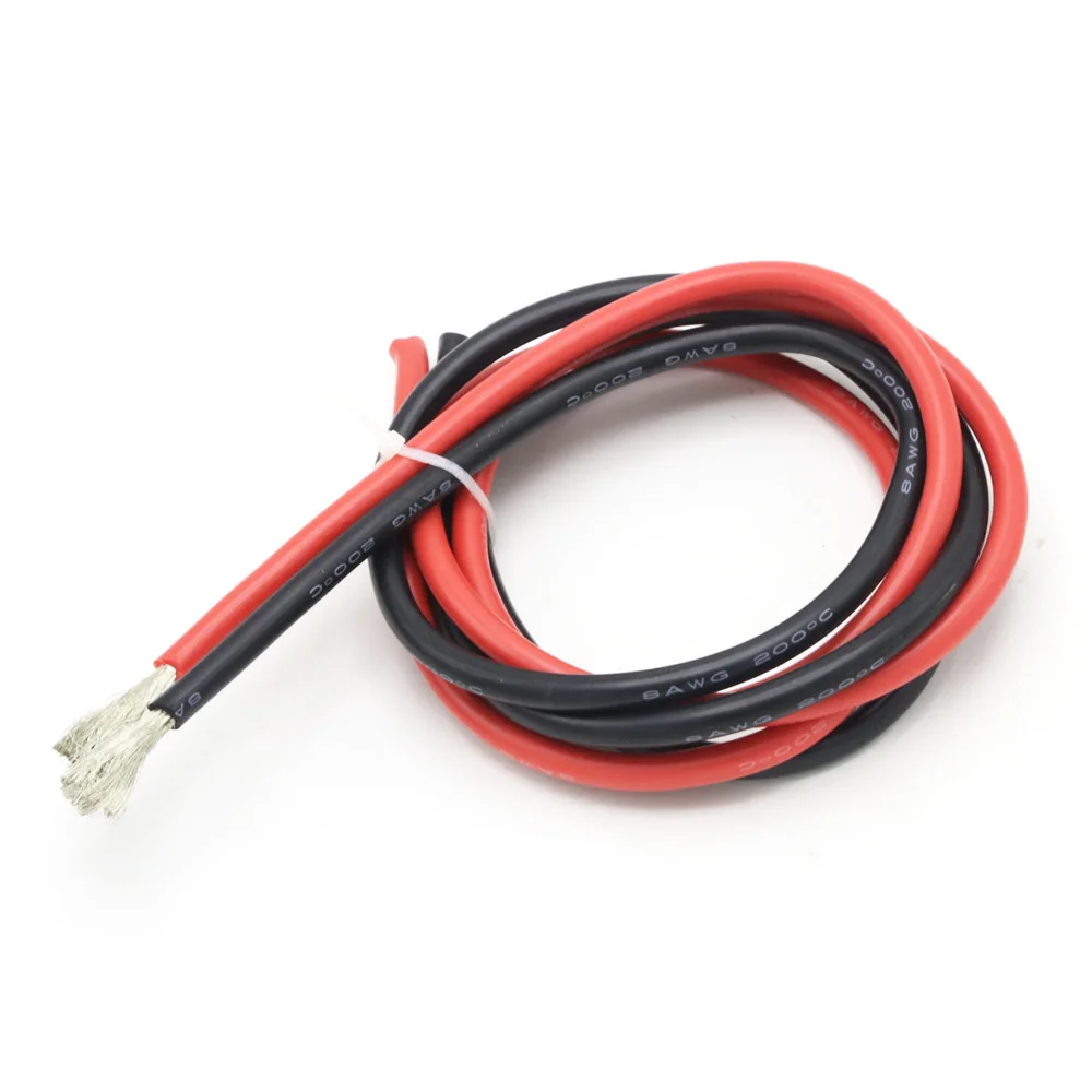 Термостойкий силиконовый провод 30AWG 28AWG 24AWG 20AWG 18AWG 14AWG 12AWG красный и черный 10