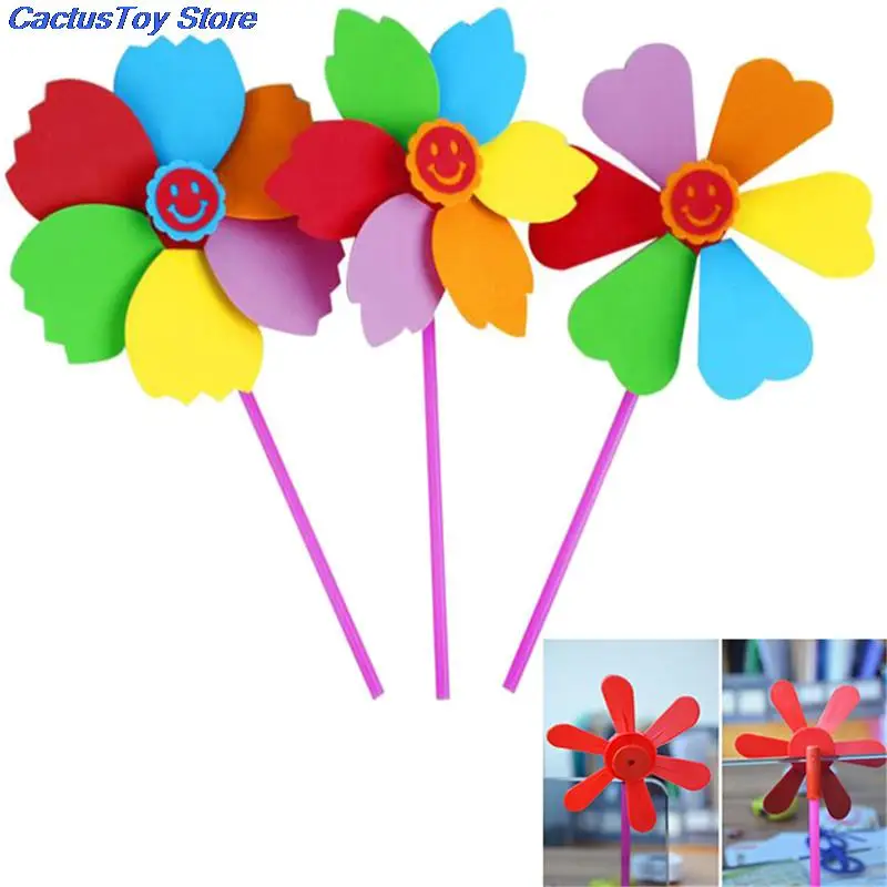 EVA Windmill DIY Cartoon Handicrafts Toys For Children Handmade Pinwheel Craft |