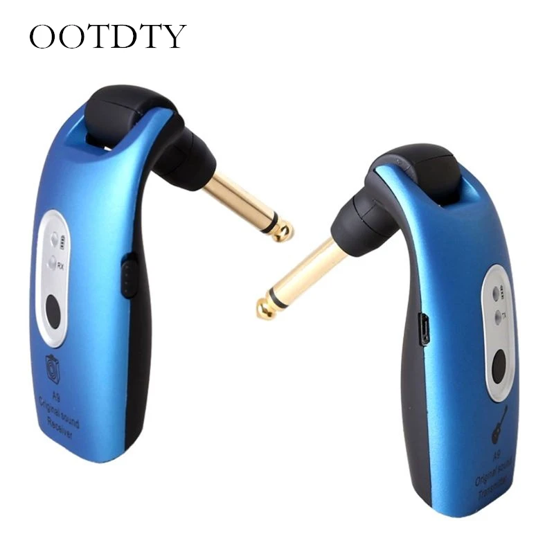 2.4GHz Wireless Guitar System Transmitter A9 Receiver Built-in Rechargeable Musical Instrument Accessories