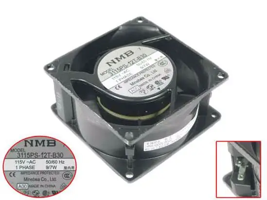 NMB MAT 3115PS 12T B30 A00 AC 115V 9/7W 80x80x38mm вентилятор охлаждения сервера|square fan|server fanac fan |