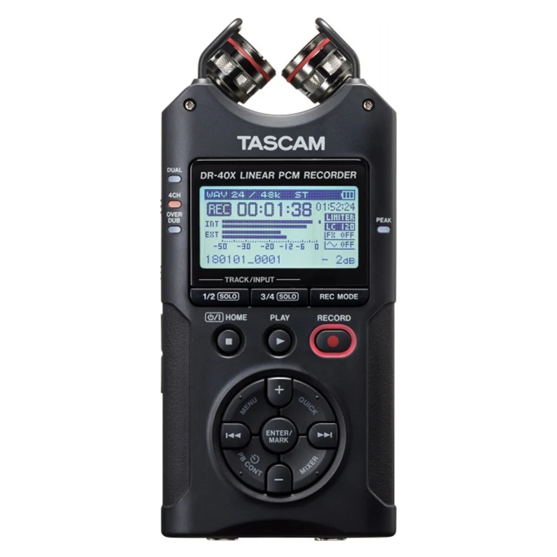 Новый модернизированный TASCAM DR40X DR-40X портативный цифровой аудио рекордер с