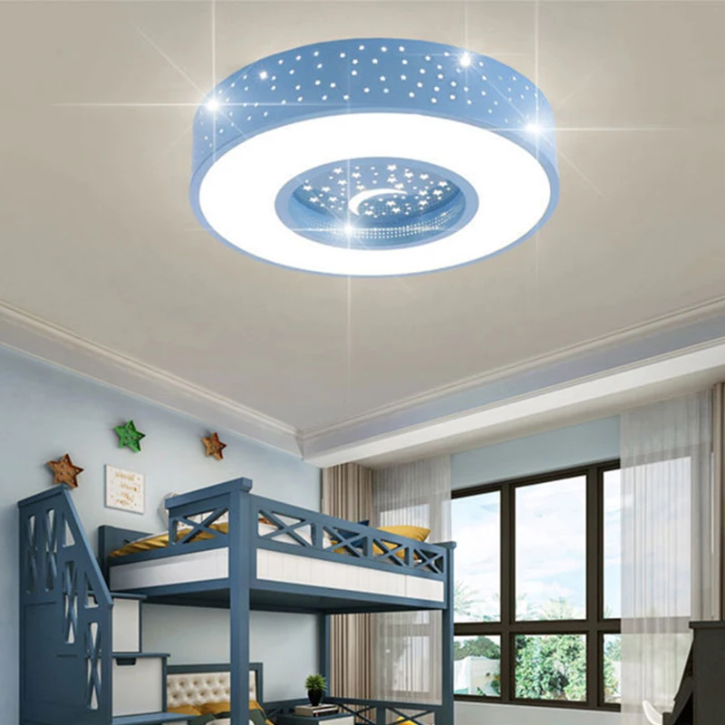 

Homhi Children's Room Lampy Sufitowe Lampen Woonkamer Princess Cartoon Lighting Starry Sky Led Ceiling Lamp Minimalist HXD-076