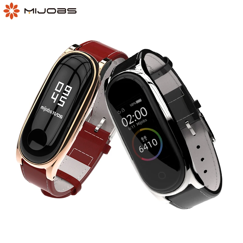 

For Xiaomi Mi Band 6 Strap for Mi Band 5 Bracelet Genuine Leather Wristband for Miband 4 3 Correa Opaska Pulseira Wrist Belt NFC