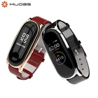 Ремешок из натуральной кожи для Xiaomi Mi Band 6, браслет для Mi Band 5, Mi Band 4 3, NFC