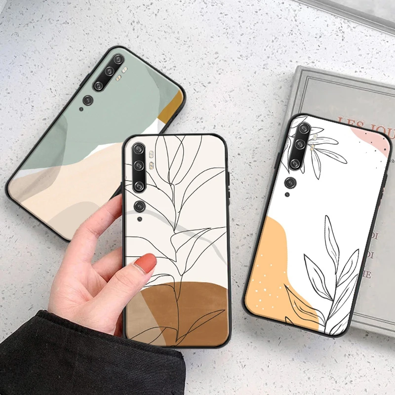

Abstract Art Line Flower Protection Phone Case For Xiaomi CC9 CC9e 10S 10 Pro Lite 11 11 Lite Pro Ultra Soft TPU Back Cover