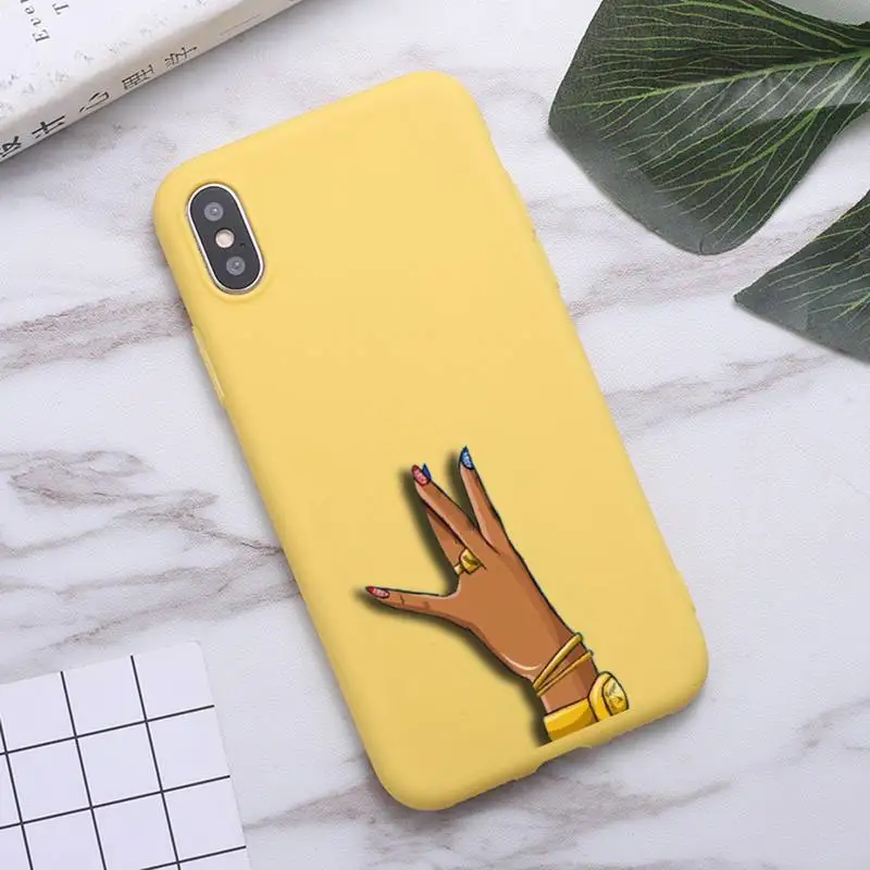 

Melanin Africa Black girl Phone Case Candy Color for iPhone 6 7 8 11 12 s mini pro X XS XR MAX Plus
