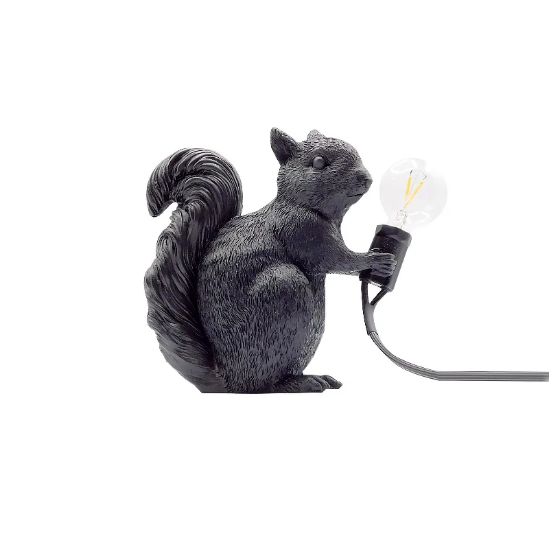 

Nordic Squirrel Night Lights Cute Animal Night Lamp Kids Gifts Children Bedroom Decor Table Lamp Bedside Stand Light Fixtures