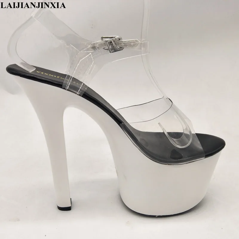 

LAIJIANJINXIA New Sexy 17 CM High-Heeled Sandals Nightclub Dance Shoes Pole Dancing Shoes Model High Heels Women's Shoes