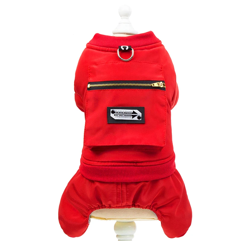 Теплая куртка для собак одежда хлопковое пальто комбинезон животных толстая