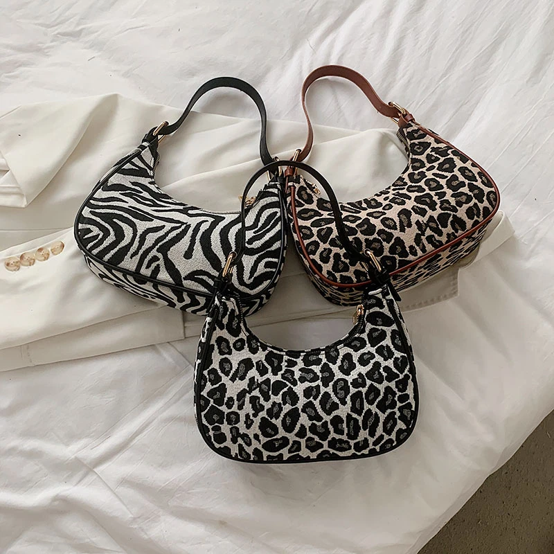 

2021 New Fashion Bags Handbag Shoulder Bag Popular Leopard Pattern Suede Bags Women Handbags Ladies Underarm Purses Designer Bag
