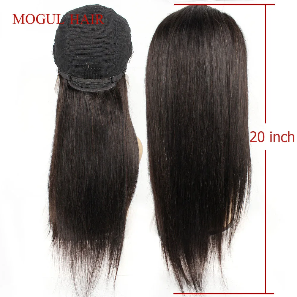 Mogul волосы 13x4 парик из человеческих волос на сетке спереди коричневый черный