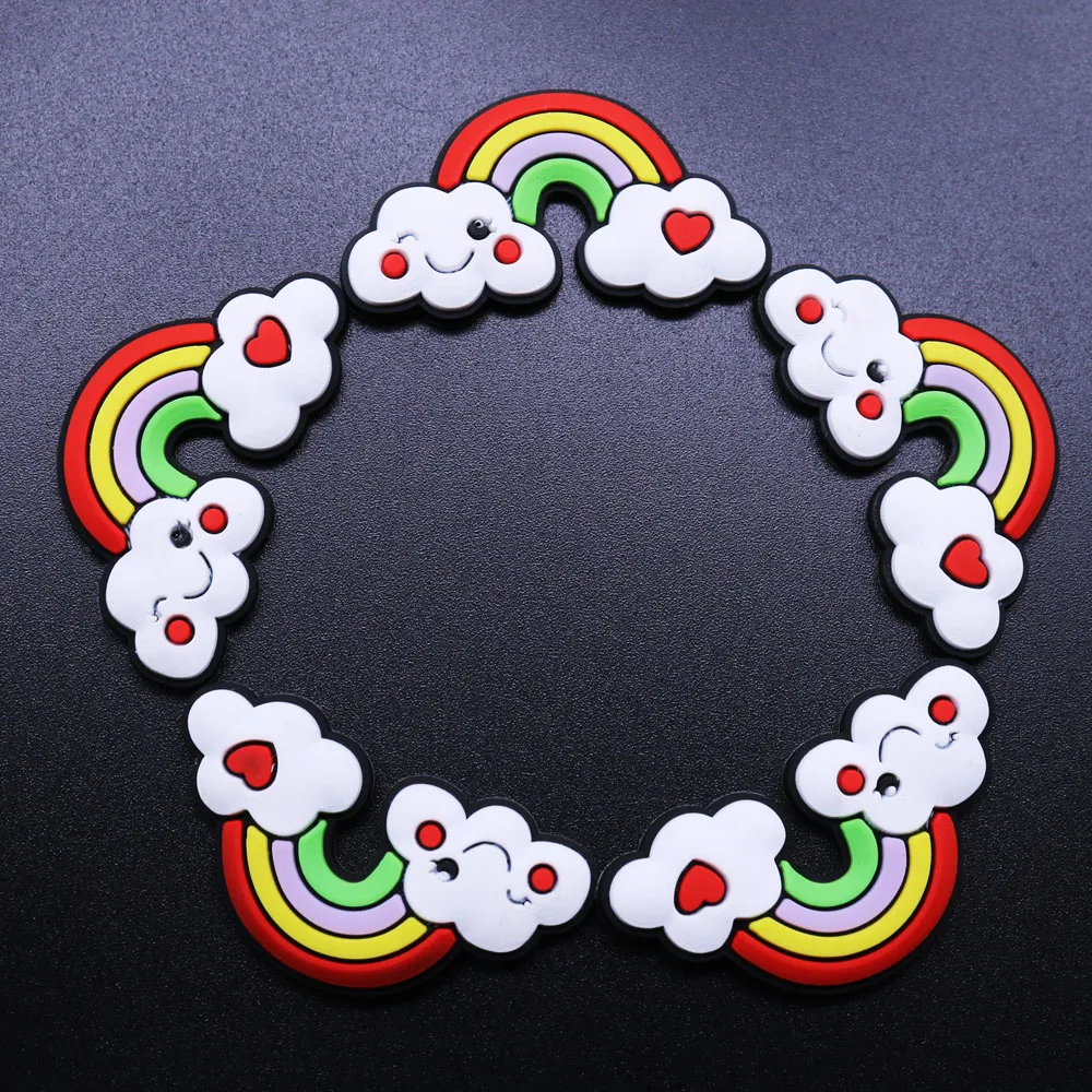 20 ПВХ серии радуги наклейки на холодильник Рюкзак украшения мобильного телефона