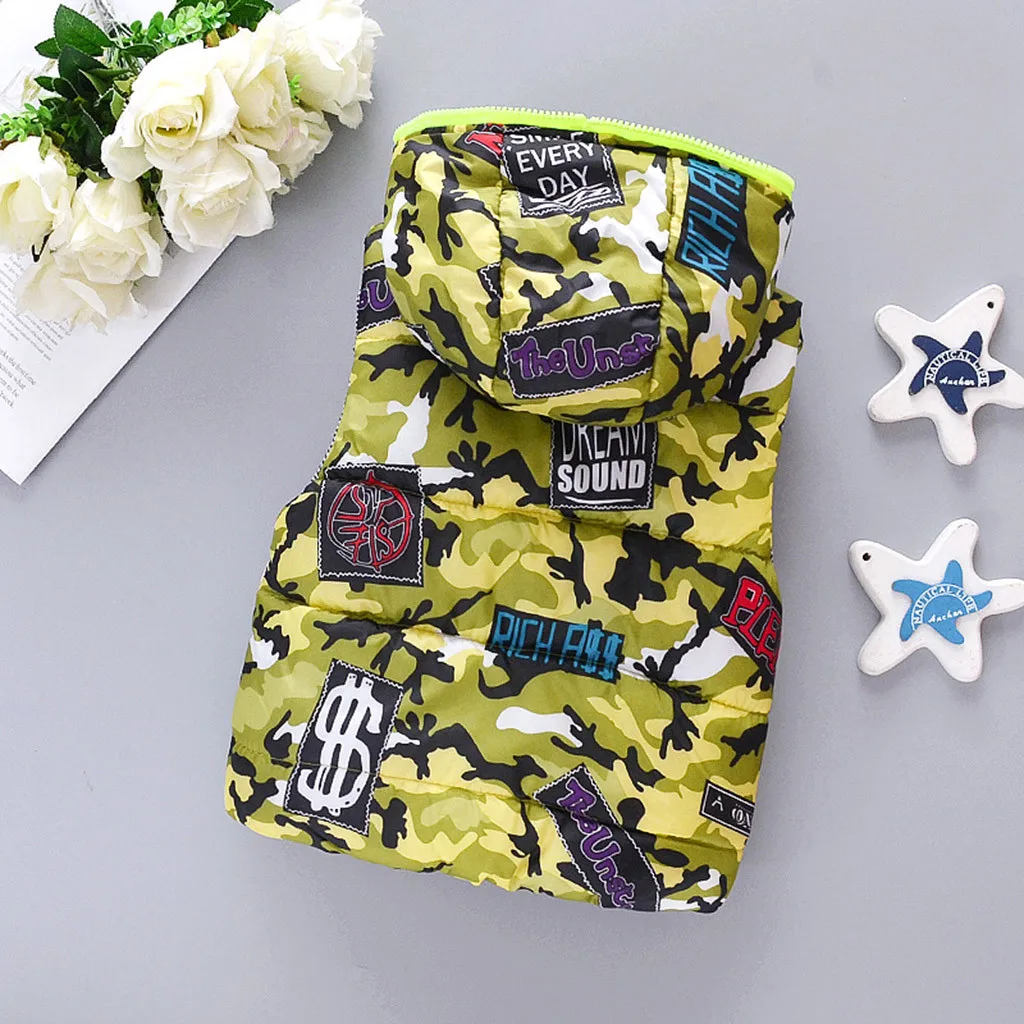 Детский жилет для маленьких мальчиков и девочек куртка пальто зимняя теплая