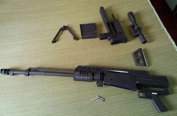 AS50 Sniper Rifle 3D Paper Model Adult Weapons Handmade Toys For Cosplay | Card Building Sets