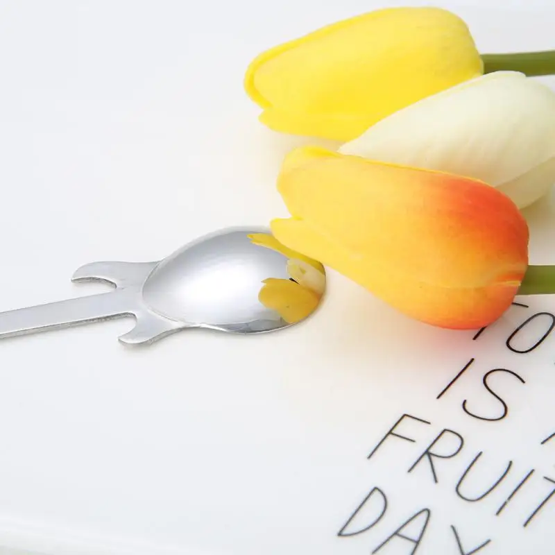 1 шт. ложка для гитары из нержавеющей стали с мультяшным рисунком креативная