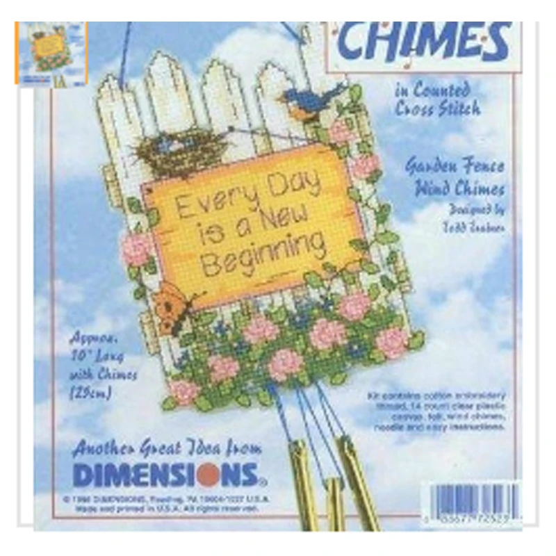 Золотая коллекция считает Набор для вышивки крестиком сад забор ветер