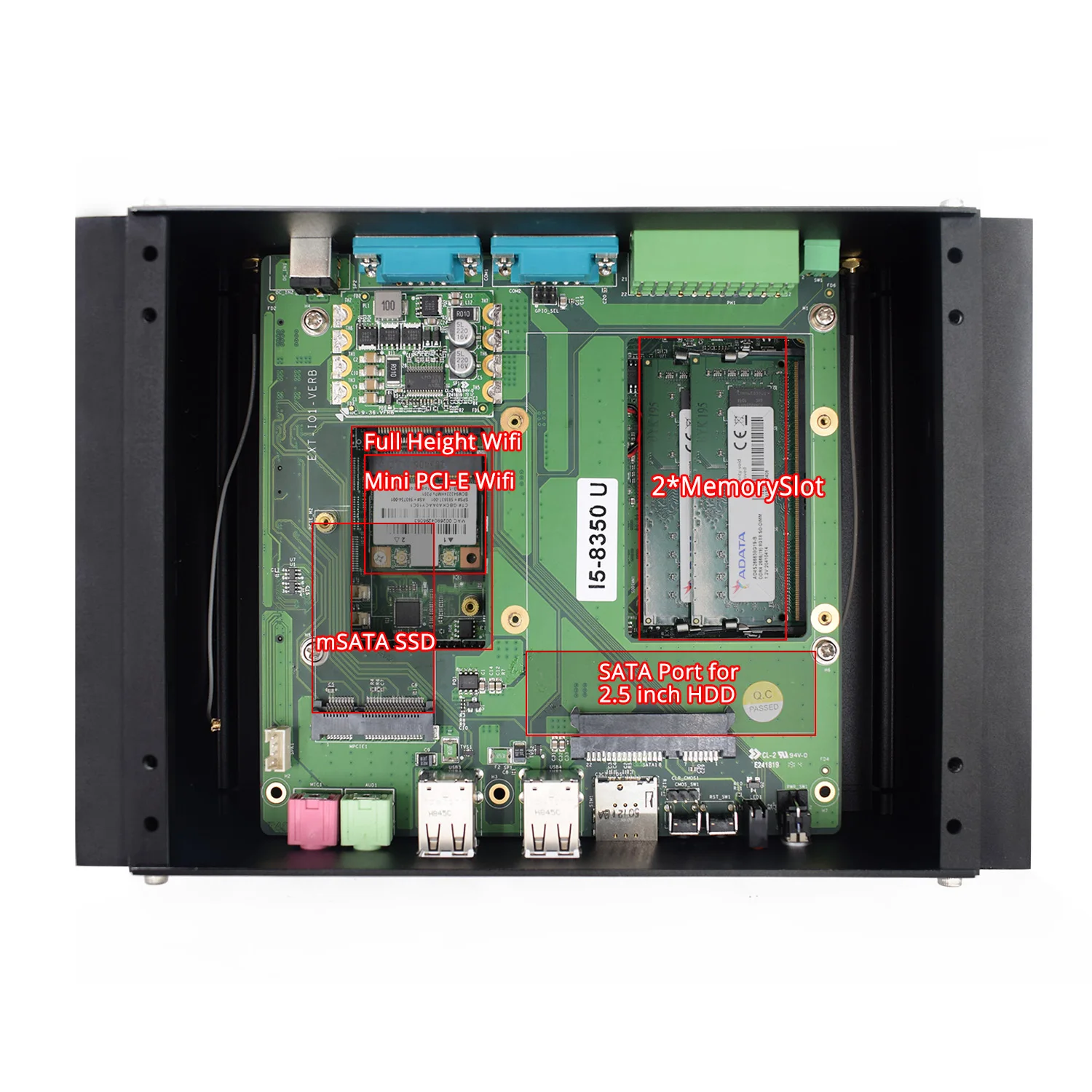 Intel Core i5 8250U 7200U i7 7500U мини промышленный ПК DDR4 32G двойной дисплей HDMI VGA небольшой