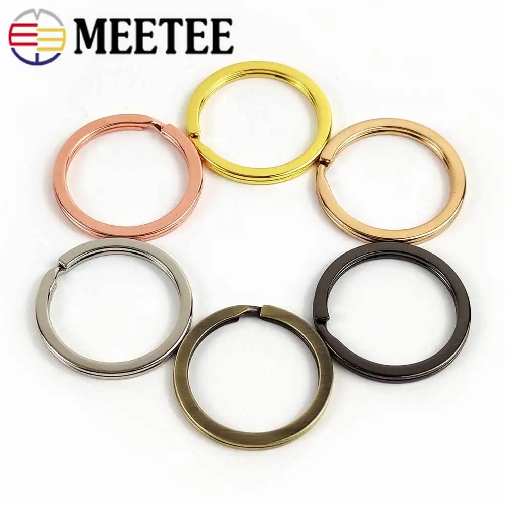 Meetee 10/20 штук 20 мм 25 кольцо для ключей металлический брелок с пряжкой хомут круглым