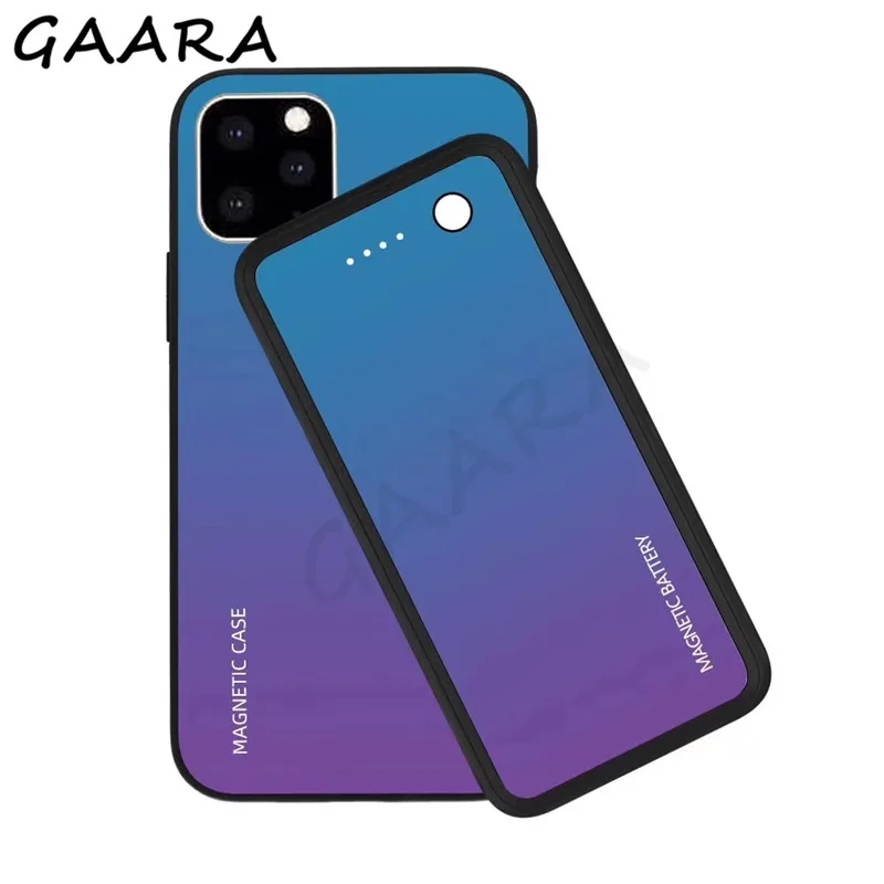 5000mAh Battery Charger Case for iPhone 11 Pro Wireless Magnetic Powerbank Cover for iPhone 11 Pro Max Gradient Power Case coque