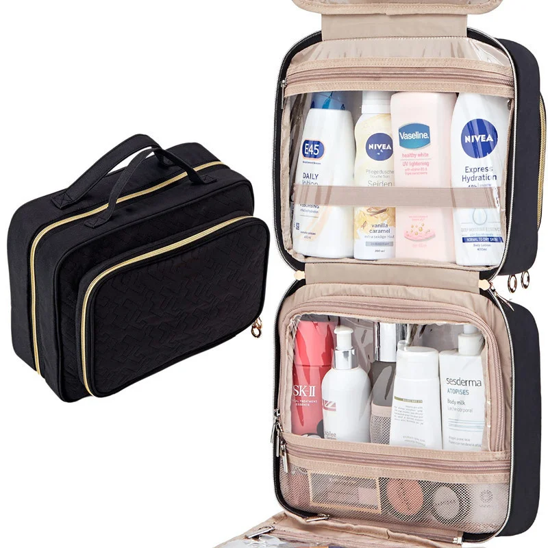 

Toiletry Travel Bag with Hanging hook Waterproof Storage Luggage Water-resistant Travel Cosmetic Makeup Bag Toiletry Case