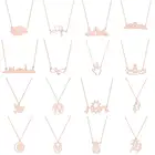 Подвески QIAMNI в виде ананаса, губ, птицы, рук, звезд, солнца, Льва, карты, волка, стрелы, сердцебиения, ожерелья, чокеры, подарки для любимых, украшения на день рождения