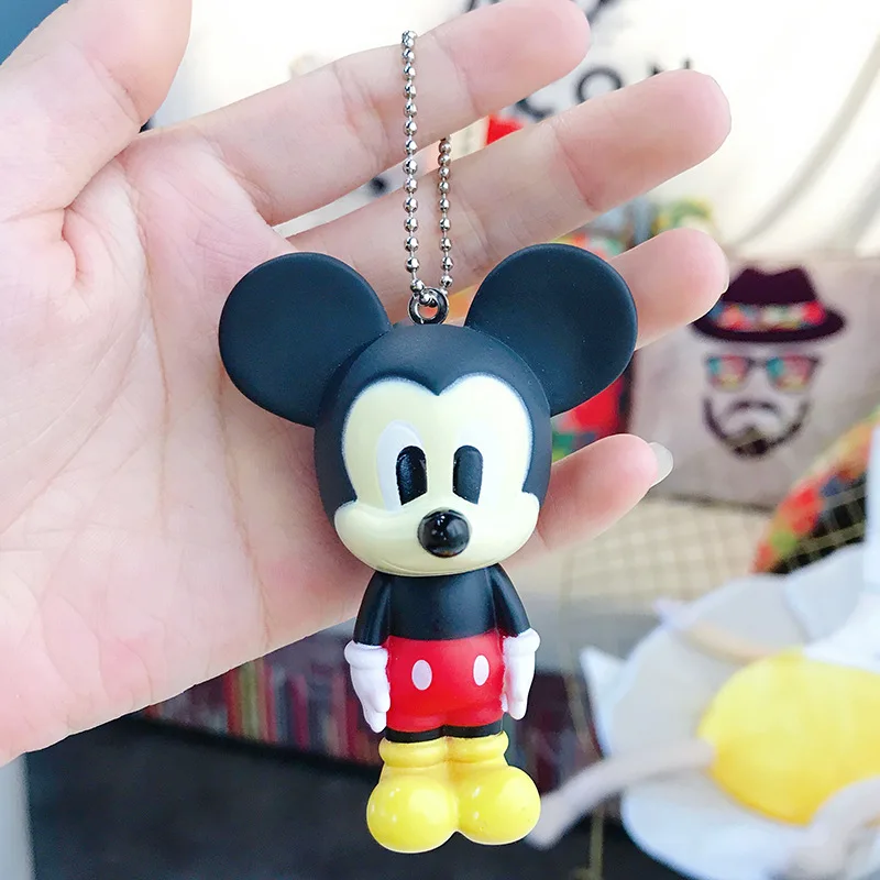 Милый мультяшный виниловый брелок с Микки и Минни индивидуальный тренд