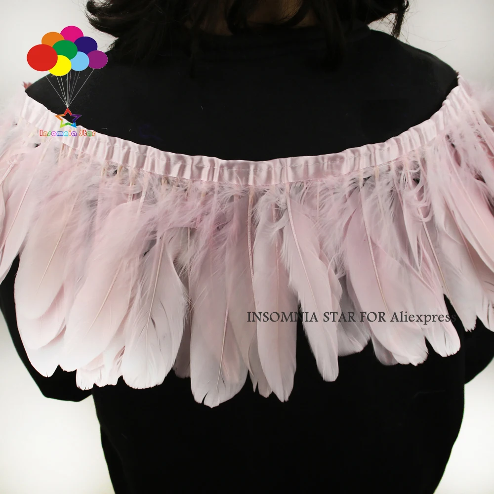 2 шт./упаковка отделка из гусиного пера и сатина с бахромой ширина 6 8 дюймов/15 20