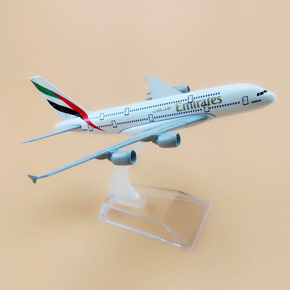 16 см Air Объединенные Арабские Эмираты A380 Airbus 380 Airways Airlines металлический сплав модель самолета литье под
